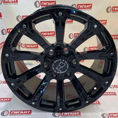 Колесные диски 1122 R18 6-139.7/+12/9J Gloss Black+Silver Rivets