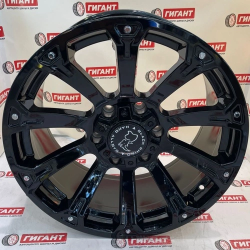 Колесные диски 1122 R18 6-139.7/+12/9J Gloss Black+Silver Rivets